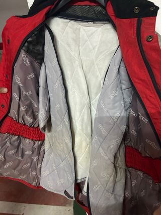 Chaqueta moto vintage roja