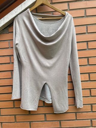 Jersey beige verano efecto capa