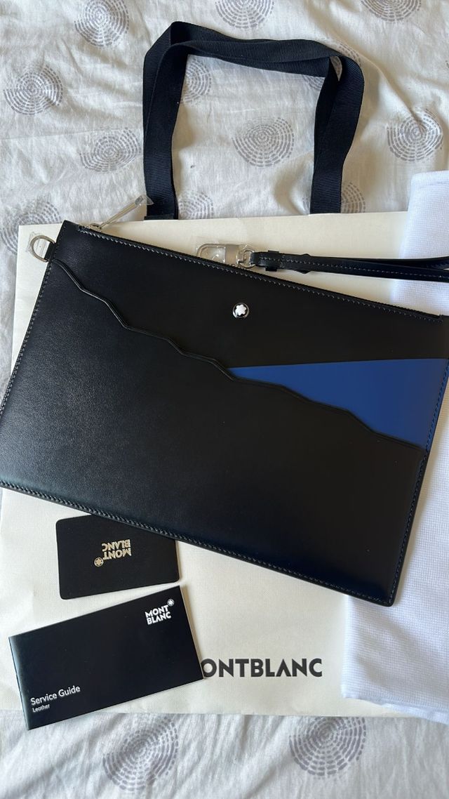 Bolso Montblanc - Piel Negra y Azul