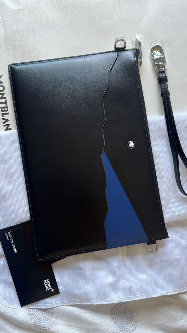 Bolso Montblanc - Piel Negra y Azul