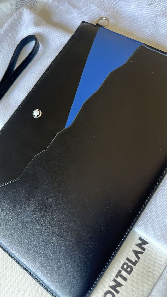 Bolso Montblanc - Piel Negra y Azul