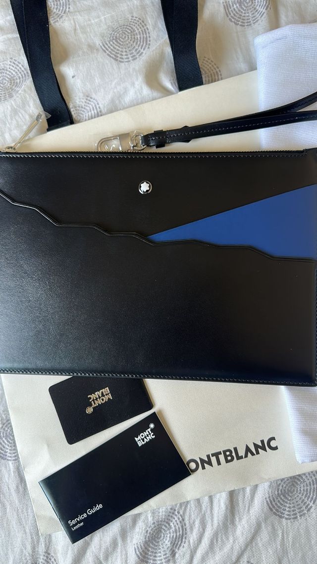 Bolso Montblanc - Piel Negra y Azul