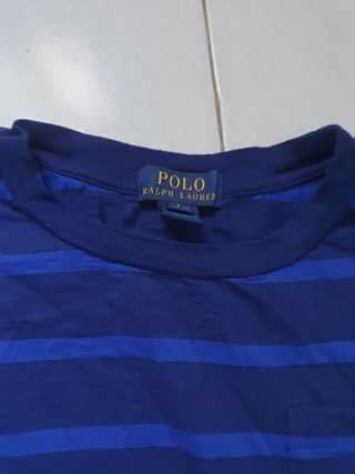 Camiseta Ralph Lauren rayas azul marino