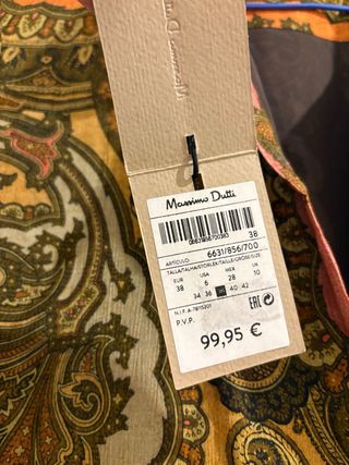 Vestido Massimo Dutti estampado paisley - M
