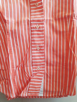 Camisa Carolina Herrera rayas naranja M