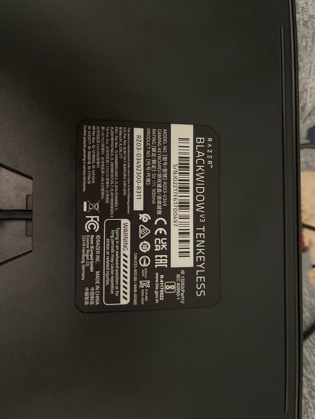 Teclado Razer BlackWidow V3 Tenkeyless nuevo