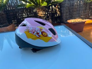 Casco bici infantil rosa niña dibujo.Nuevo