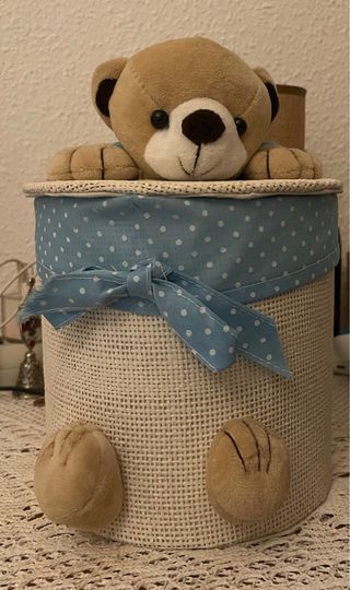 Cesta infantil con oso - Decoración infantil