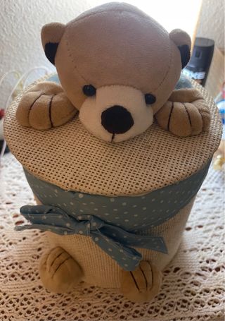 Cesta infantil con oso - Decoración infantil