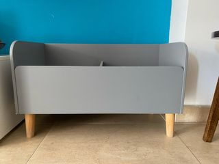 Librería gris infantil - 2 huecos para almacenaje