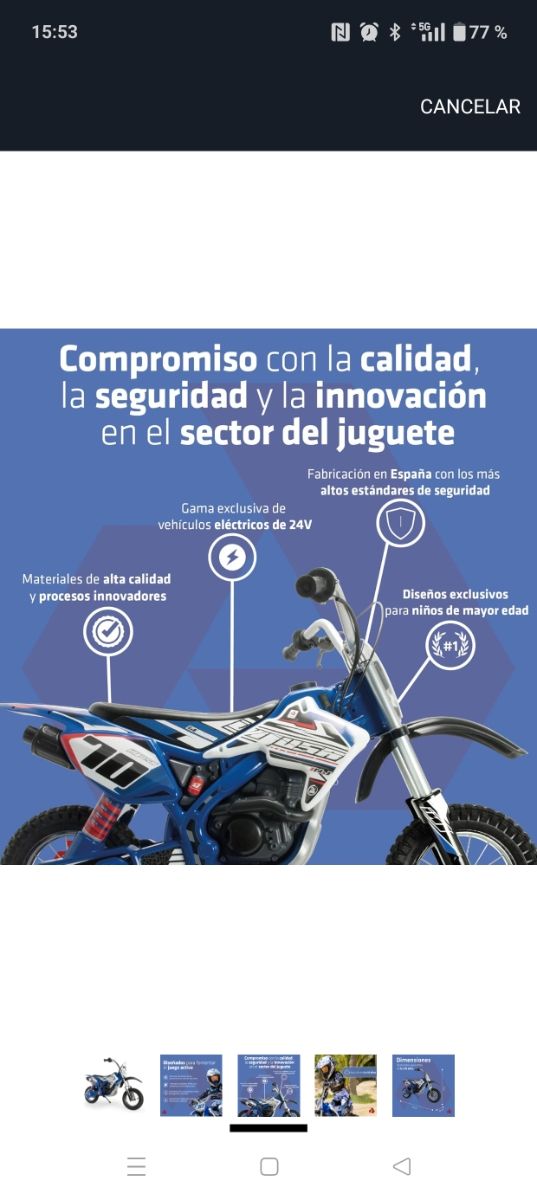 Moto eléctrica infantil Injusa 24V