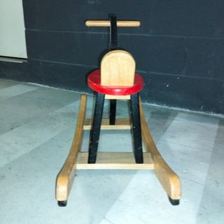 Caballito balancín madera vintage