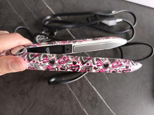 Plancha pelo pequeña - rosa y blanca