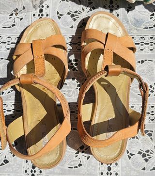 Sandali Geox marroni donna, tacco