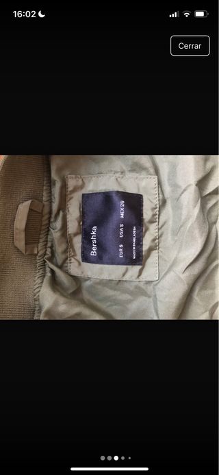 Chaqueta bomber verde oliva talla S