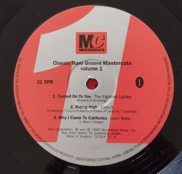 Rare Groove Mastercuts Vol. 1 LP