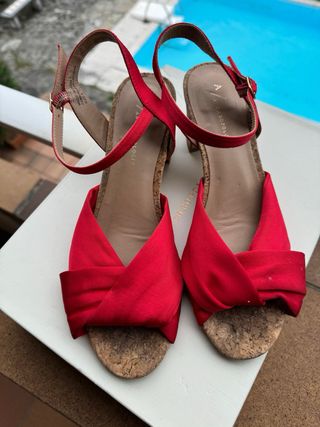 Sandalias rojas Antropologie - Talla 39