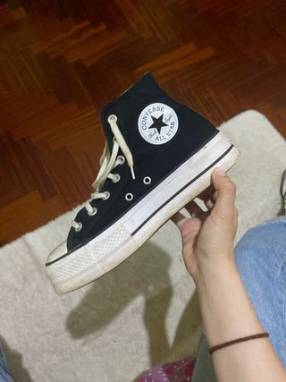 Converse negras plataforma - talla 39