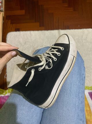 Converse negras plataforma - talla 39