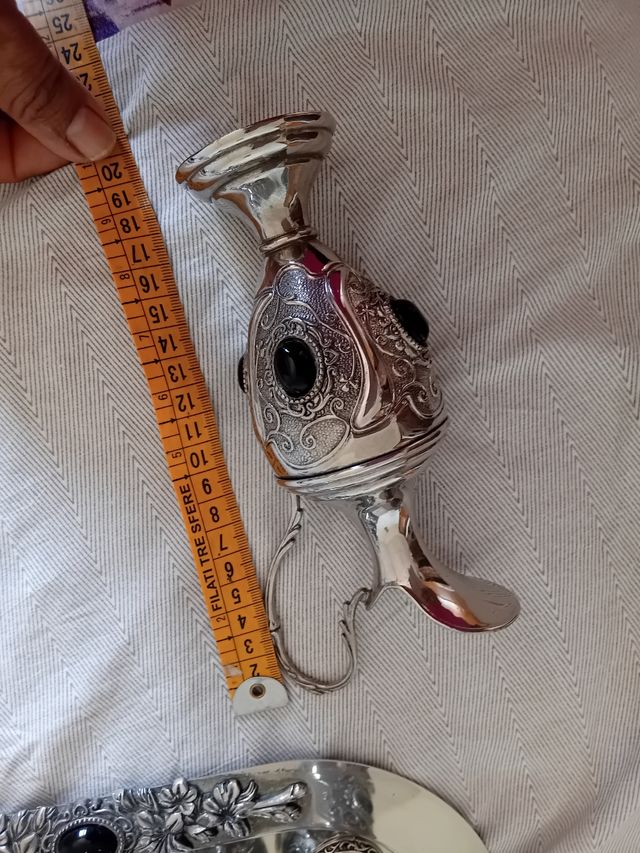 Set bicchieri vino vintage metallo vintage