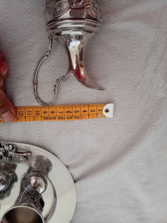 Set bicchieri vino vintage metallo vintage