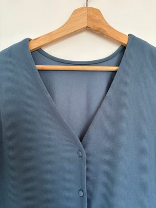 Blusa Bimani azul - sin mangas