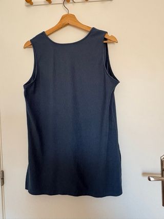 Blusa Bimani azul - sin mangas
