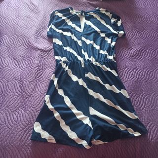 Mono corto azul y blanco mujer