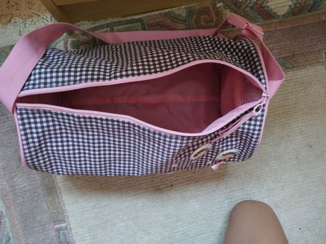 Bolso deportivo niña marrón-rosa