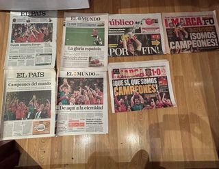 7 periódicos triunfo España Eurocopa 08 Mundial 10