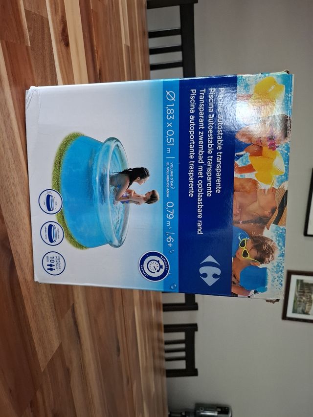 Piscina inflable transparente 183x51cm