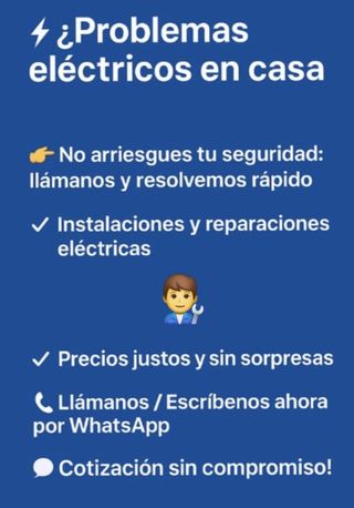 ELECTRICISTA A DOMICILIO ECONÓMICO SIN SORPRESAS