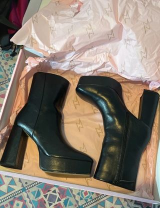 Botines Glowrias negros plataforma