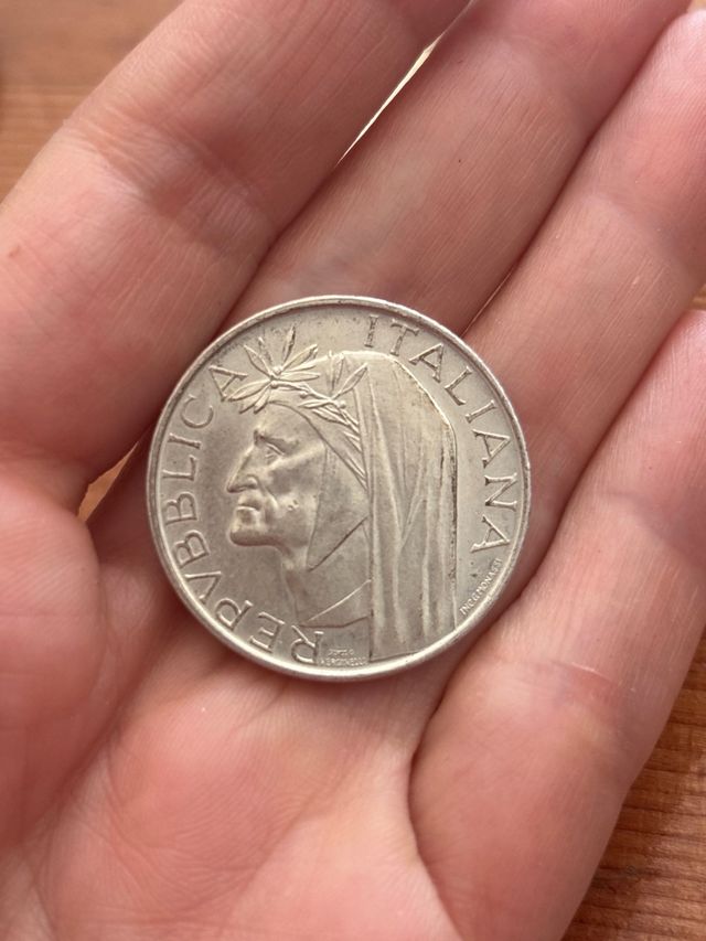 moneta 500 lire 1969 Italia Dante Alighieri