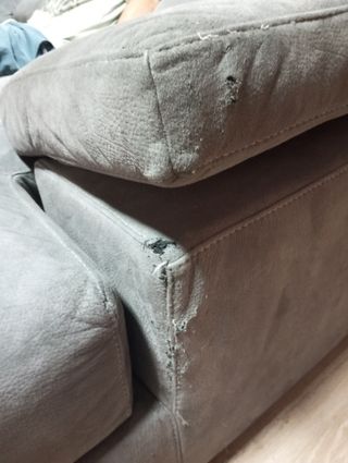 Sofá chaise longue gris