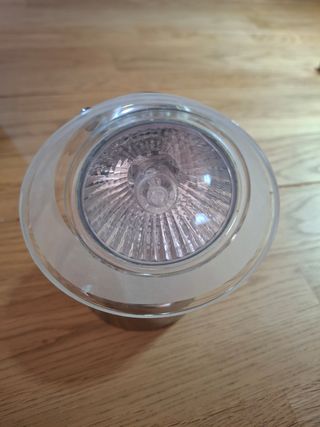 Faretto LED metallo e vetro argento