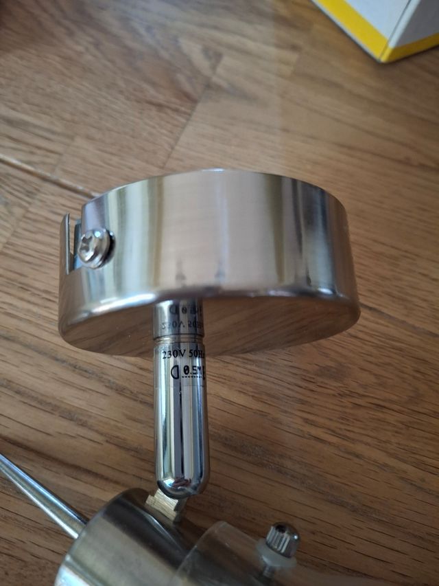 Faretto LED metallo e vetro argento