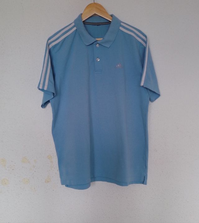 Polo Adidas celeste