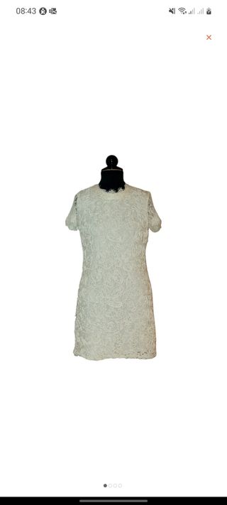 Vestito tubino in pizzo ricamato zara
