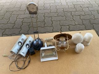 Lampe varie - metallo, vetro, plastica