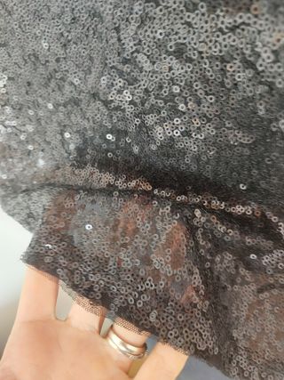 Top paillettes nero