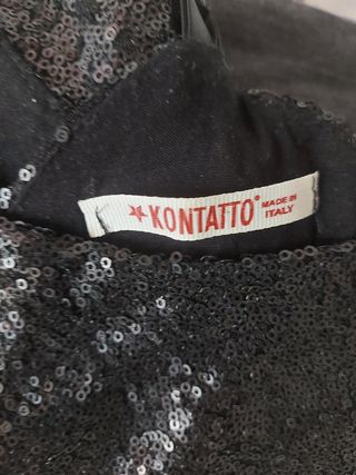 Top paillettes nero