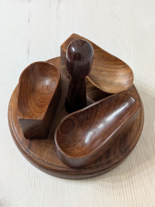 Soporte pipas madera - 3 piezas