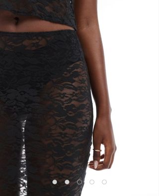Falda larga ASOS DESIGN negra