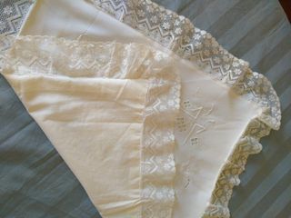 Cuscino seta ricamato anni '40