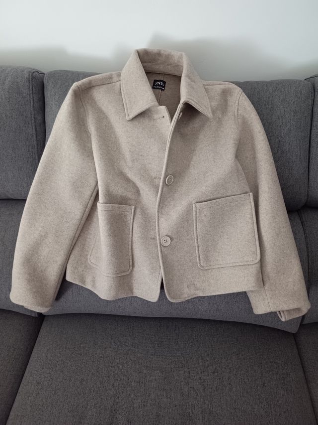 Chaqueta Zara beige - Talla L