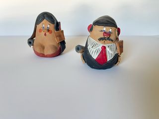 Statuette Mafiosi in terracotta