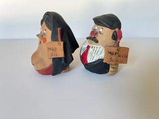 Statuette Mafiosi in terracotta