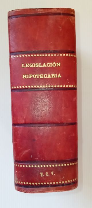 LIBRO ANTIGUO LEG.HIPOT. Y.C.V 1890