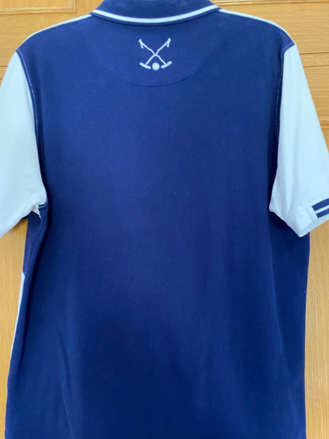 Polo Spagnolo - Blanco y Azul Marino